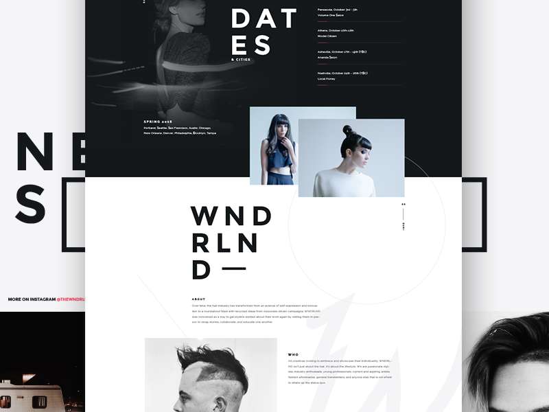 Minimalist web design - wndrlnd-web-mock-up2