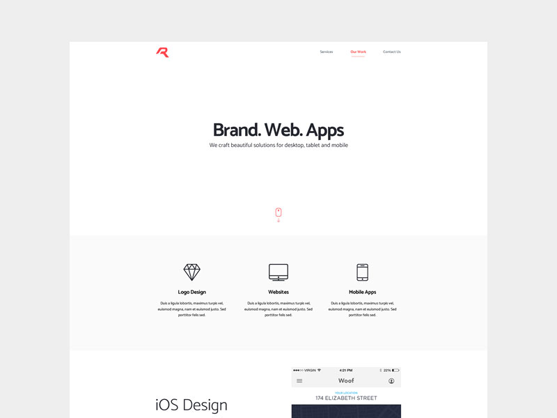 Minimalist web design - Brand-Web-Apps