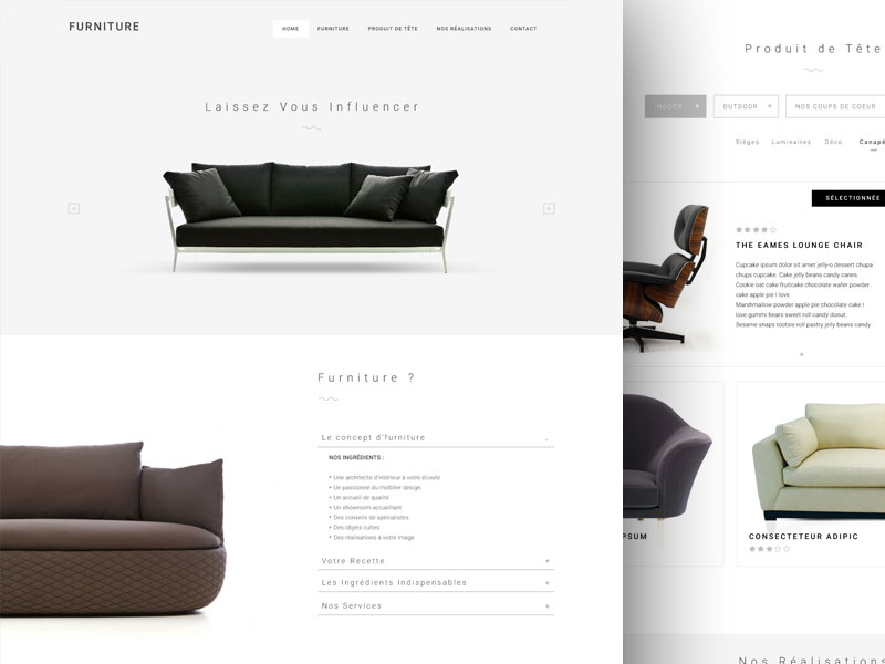Minimalist web design - Furniture-Web-Design