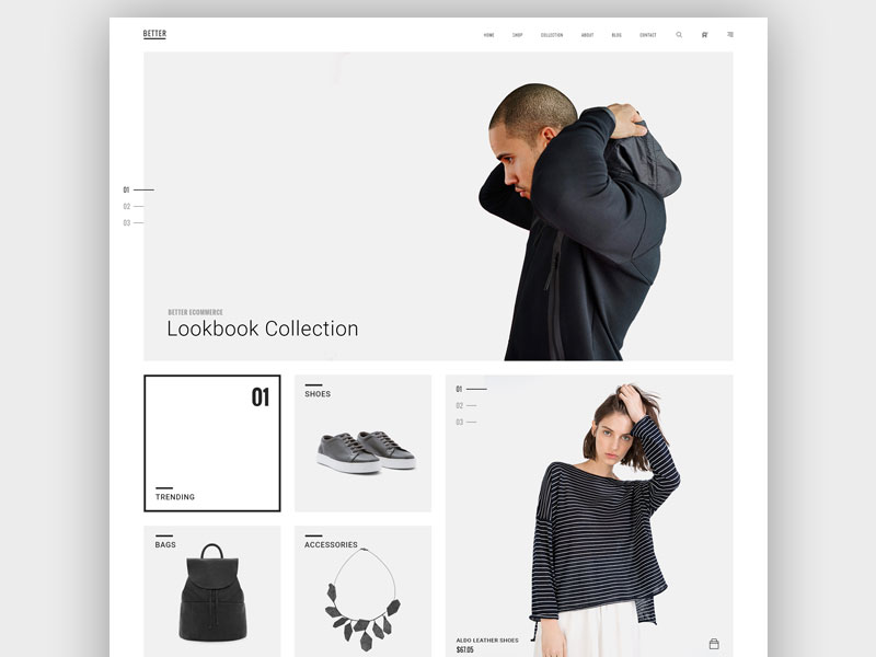Minimalist web design - Minimal-Shop