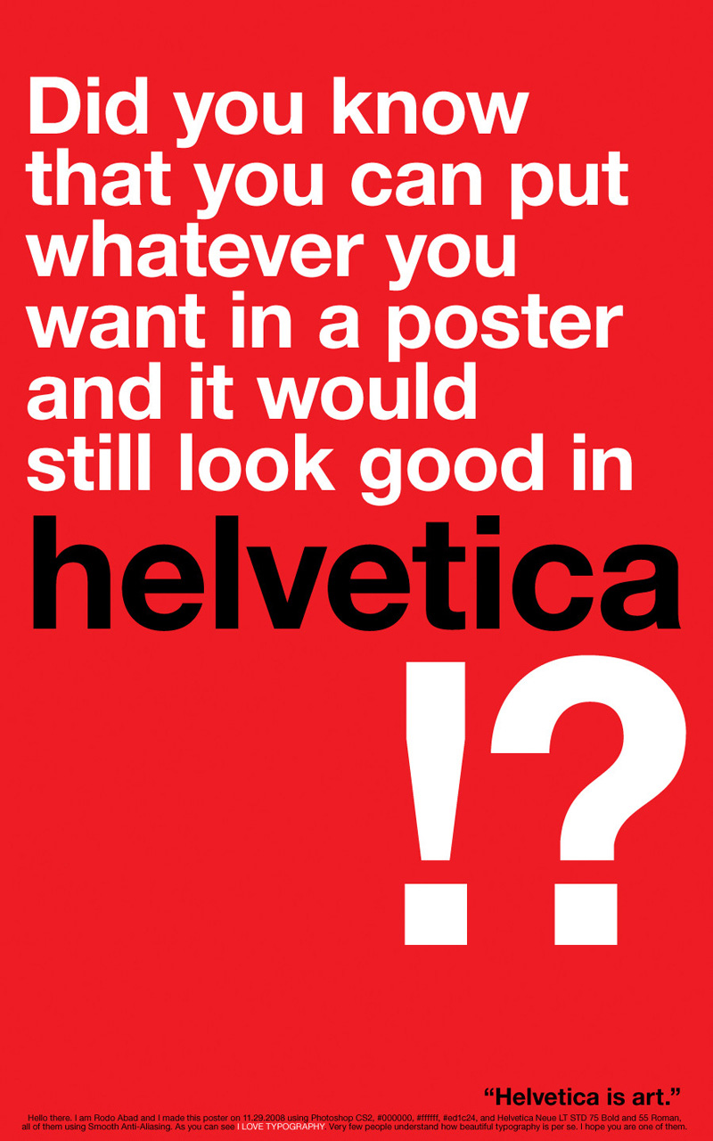 poster with the font sample