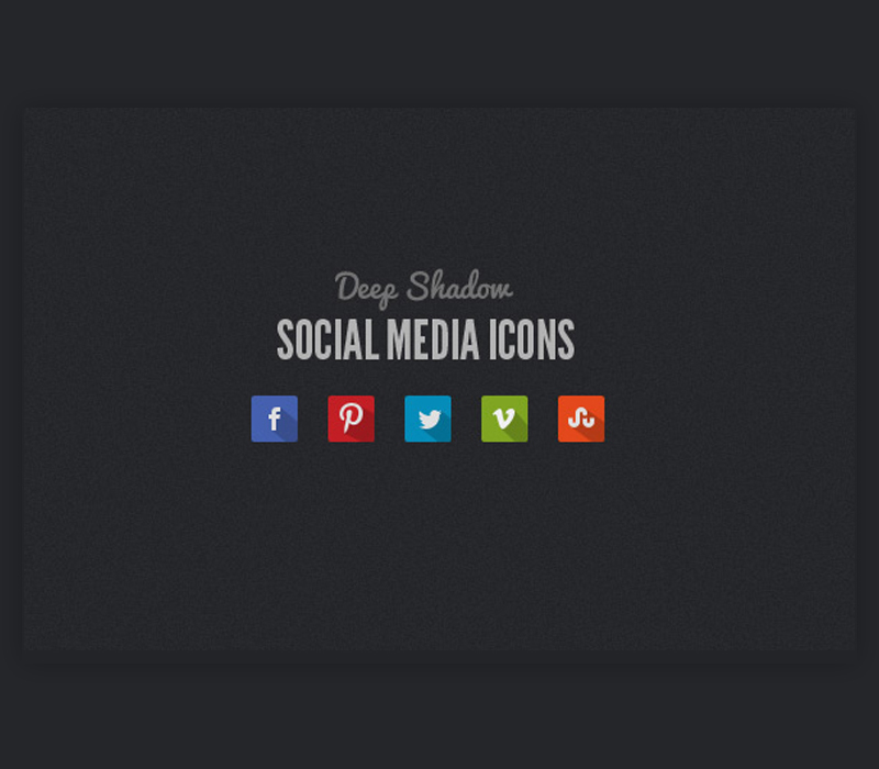 Free Long Shadow Social Media Icons