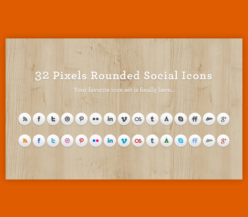 Rounded Social Media Icons Set