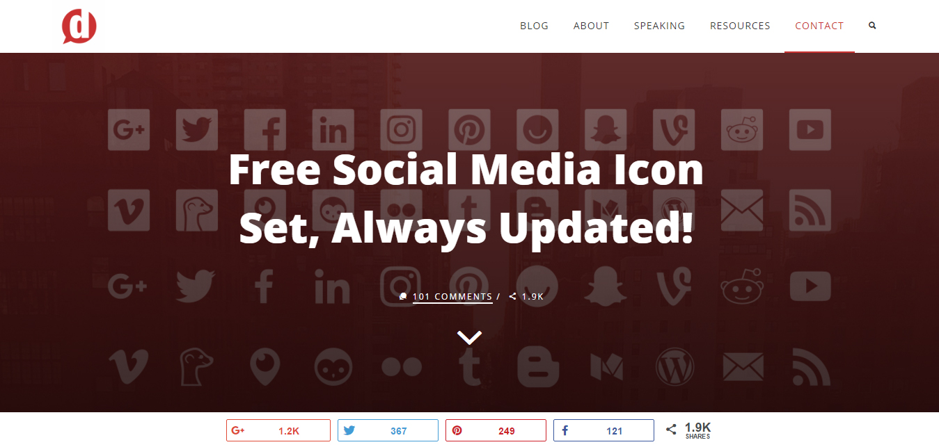 Free Social Media Icon Set, Always Updated!