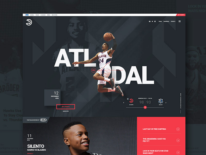 web design fonts - Atlanta-Hawks
