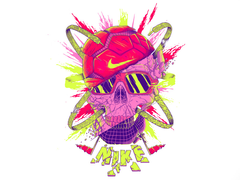 Skull nike logo