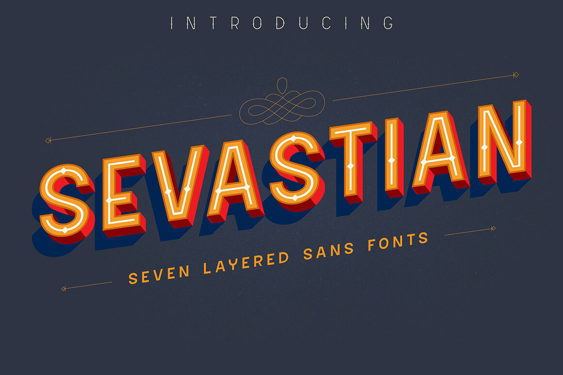 Sevastian Layered Typefaces