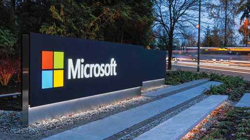 A hoarding image of Microsoft company.