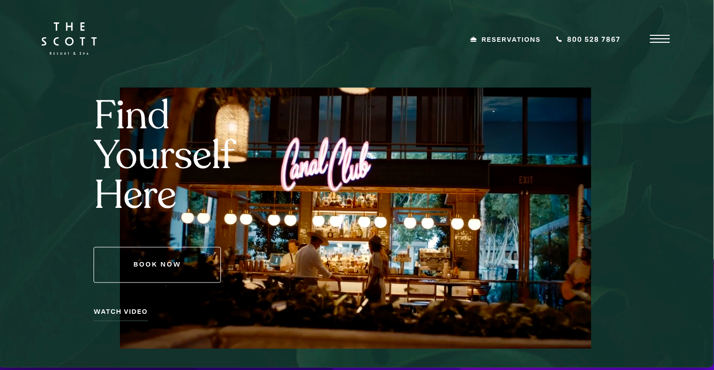 The Scott Resort & Spa website