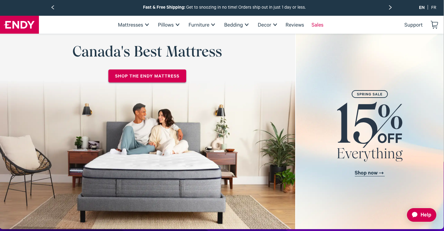 Endy best mattresses website
