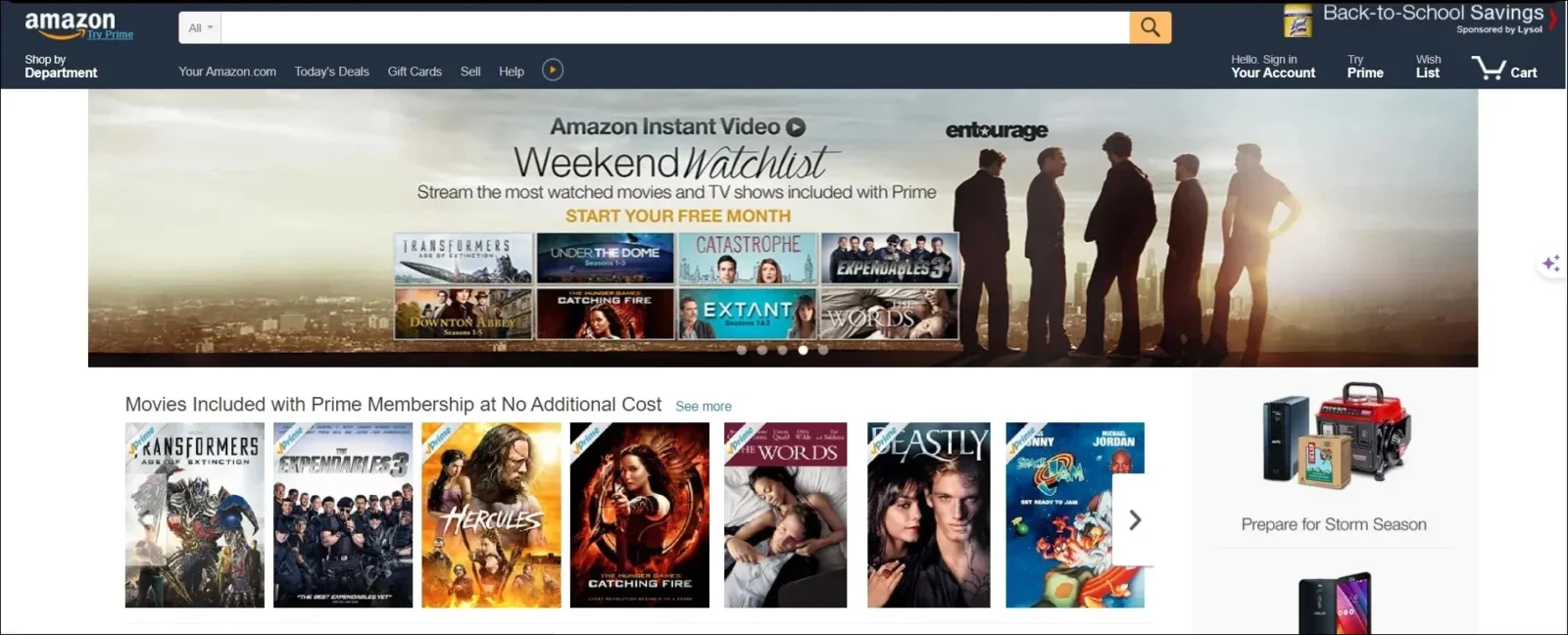 Amazon's page design in 2015