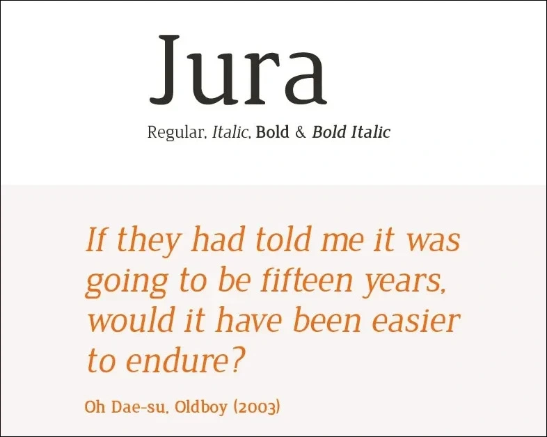 jura sans serif font