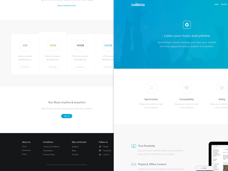 Minimalist web design - landing-page