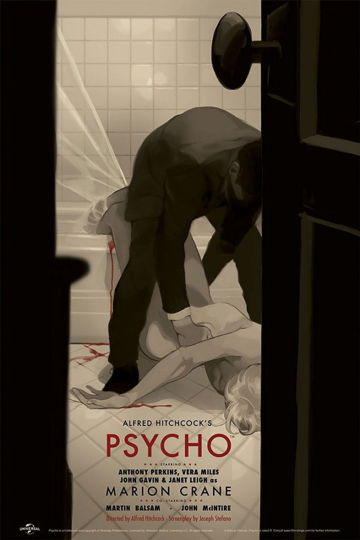 creative movie posters - psycho