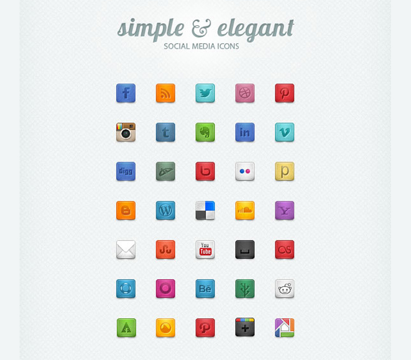 Beautiful & Free Social Media Icons