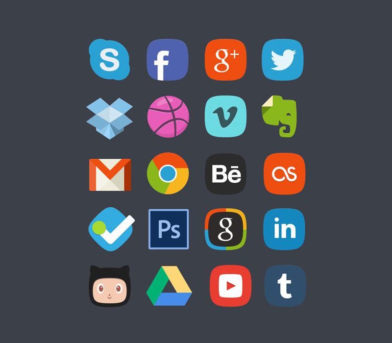 20 SOCIAL MEDIA BADGES