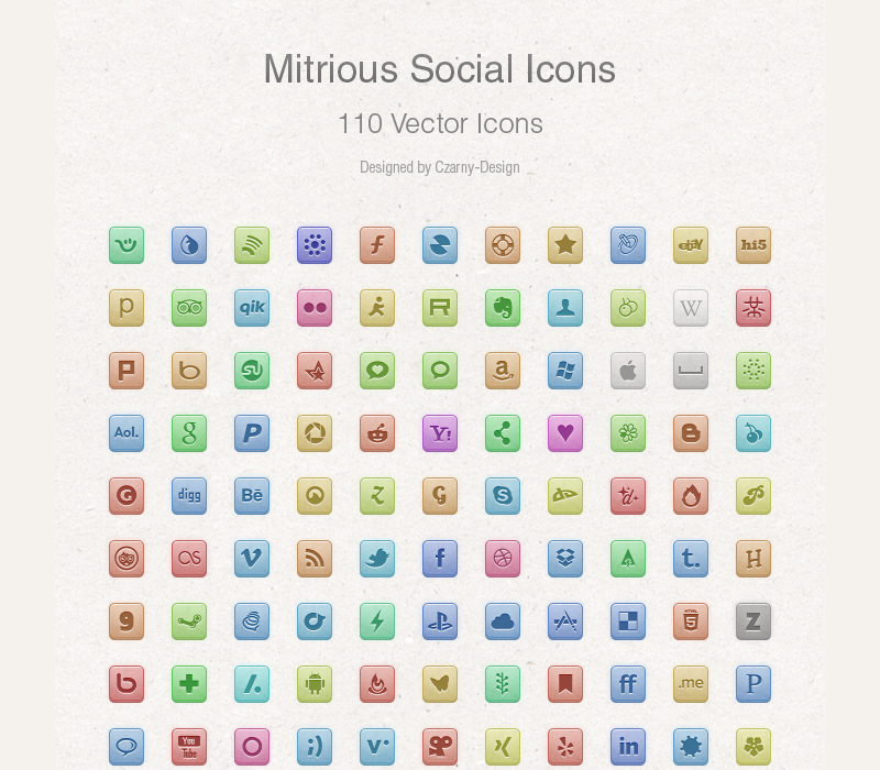 Mitrious Social Icons