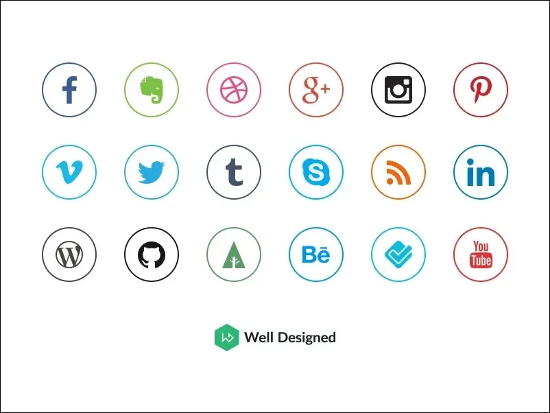 socila media icons freebie