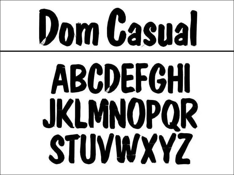 dom casual font