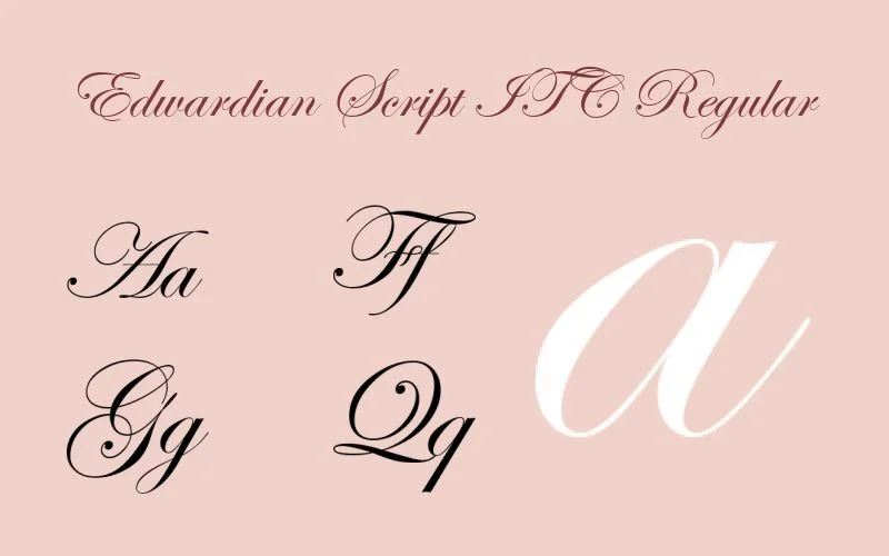 best calligraphy fonts - eduardian script