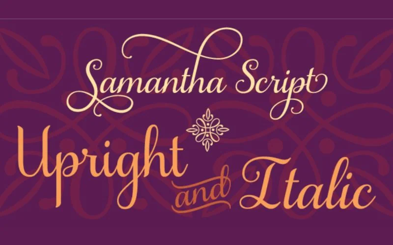 samantha upright- best calligraphy fonts