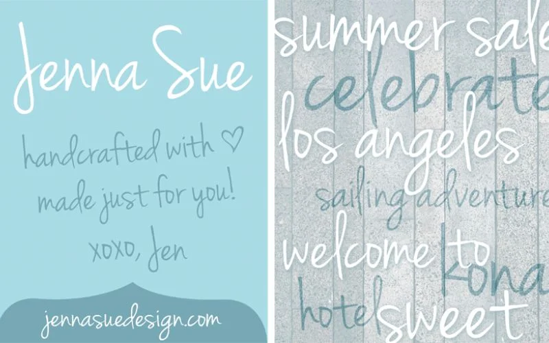 jenna sue- best calligraphy fonts