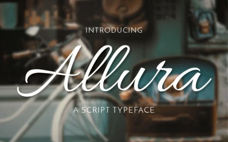 allura script font