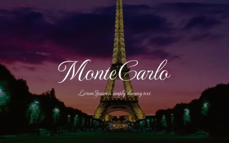 monte carlo font