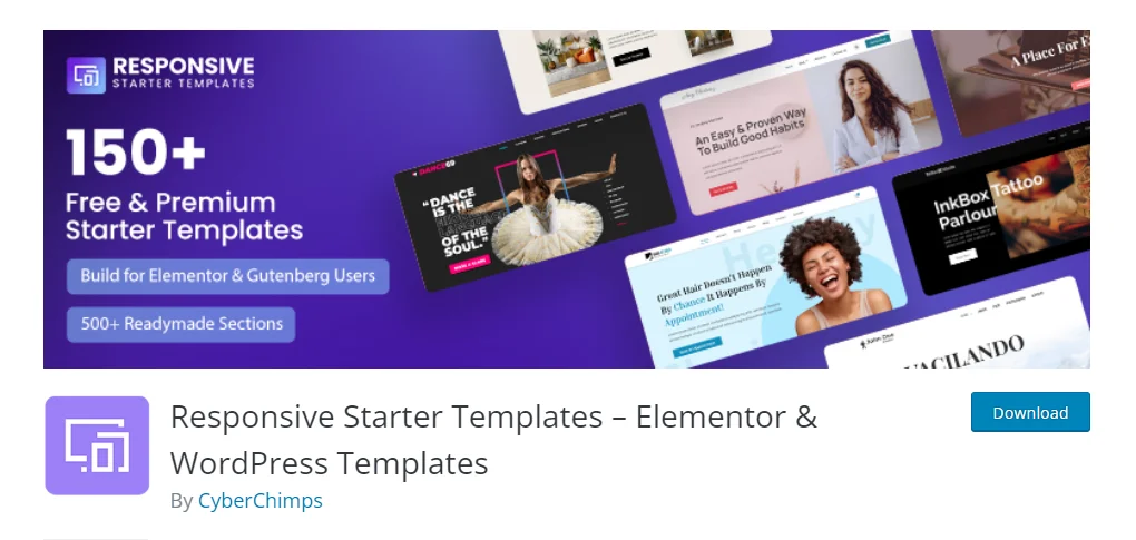 Responsive Starter Templates plugin