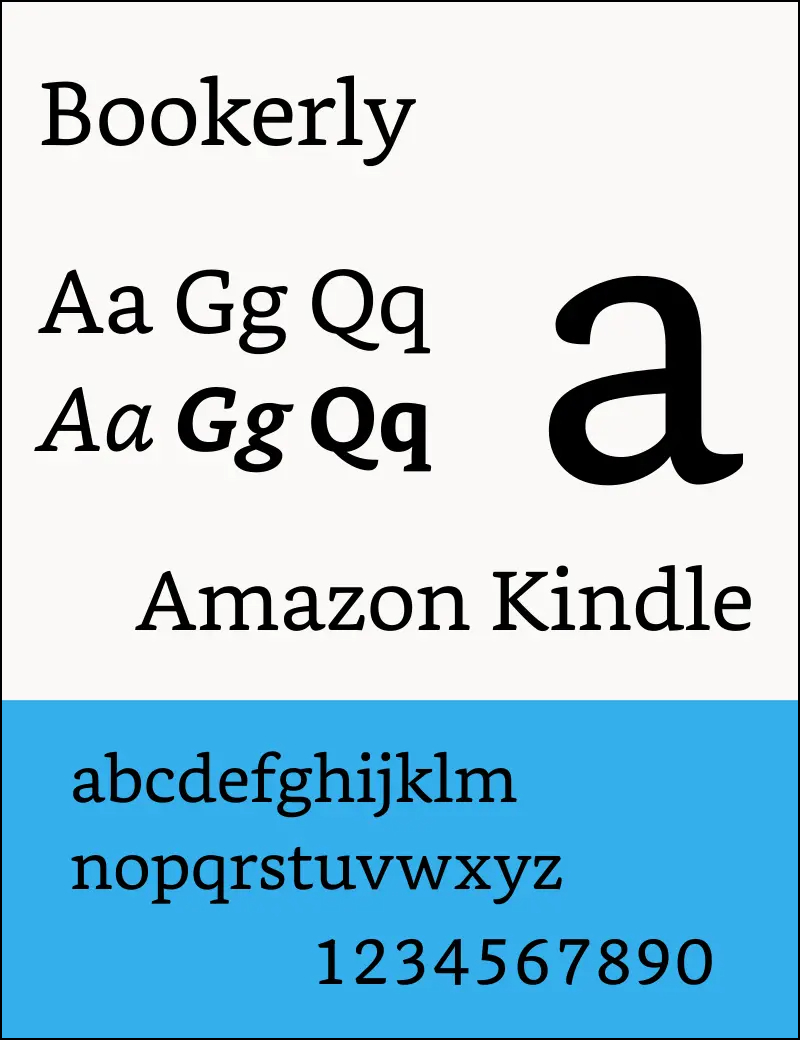  Amazon Kindle Bookerly font 