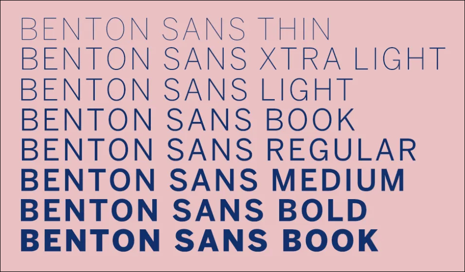 Benton Sans preview