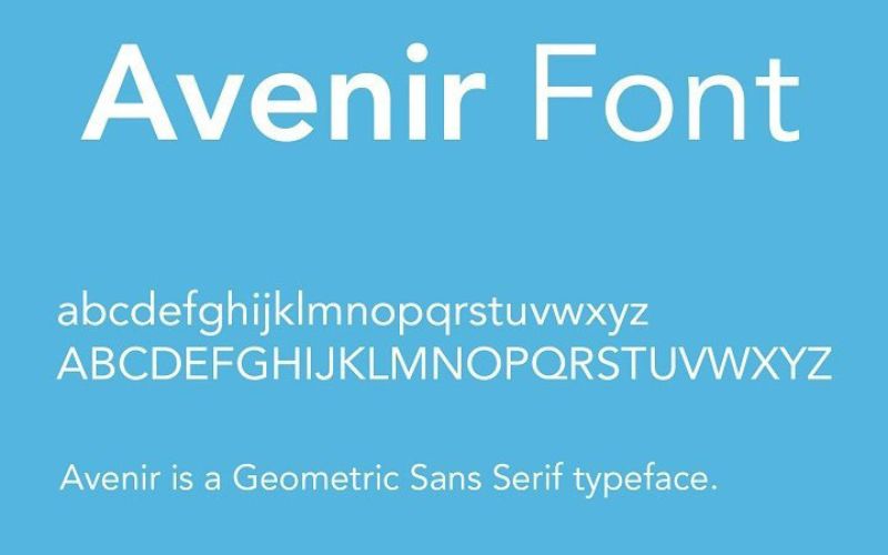 avenir - geometric font