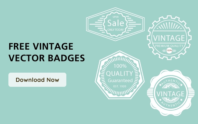 vintage badges freebie banner