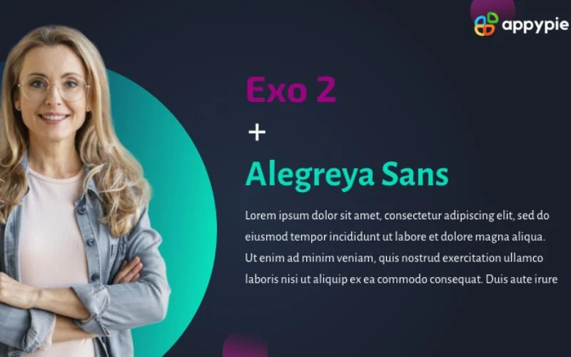 Exo 2 & Alegreya Sans