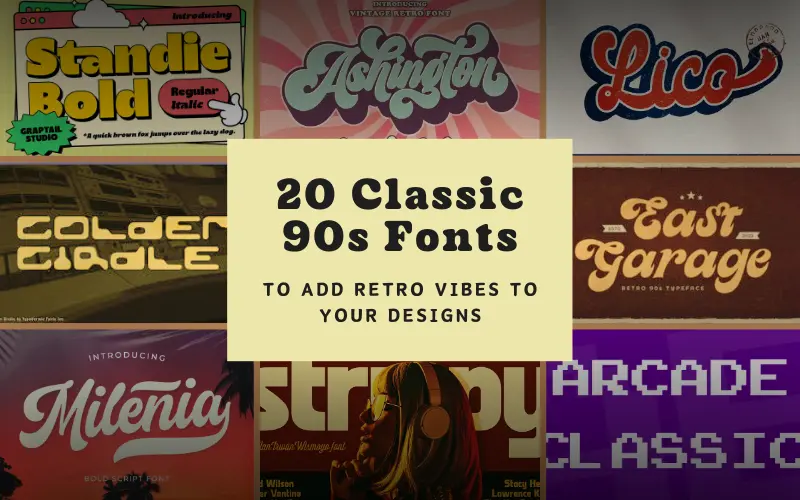 iconic 90s fonts featured image