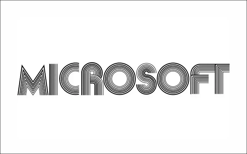 first microsoft logo- 1975