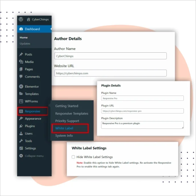 White labeling in the Cyberchimps Responsive Platform