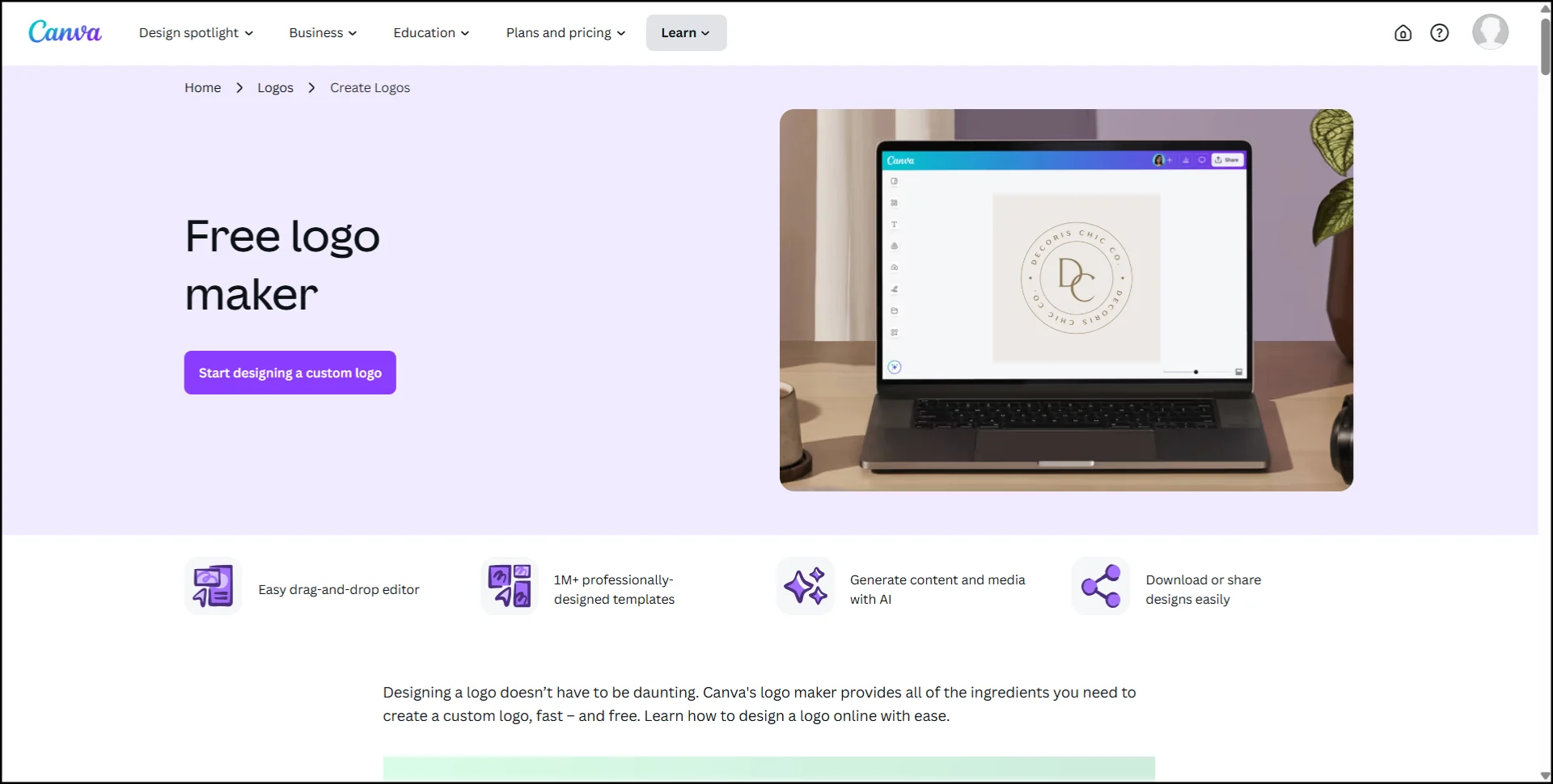Canva AI Logo Maker