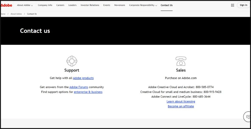 Adobe Help Centre